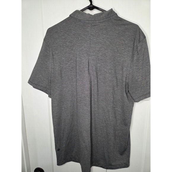 Lululemon Evolution Short Sleeve Polo Heathered Black Size M - Picture 4 of 5